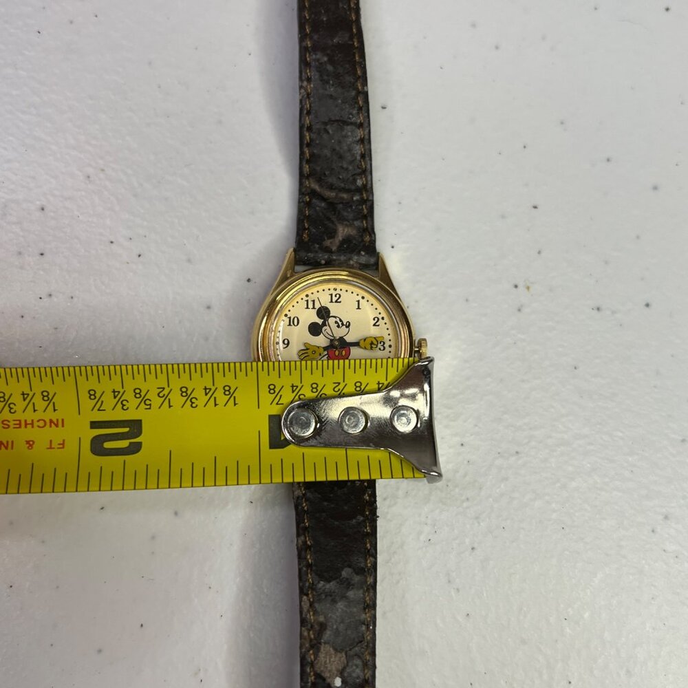 Vintage Lorus Disney Mickey Mouse Quartz Watch With Gold-Tone Case - Picture 10 of 11